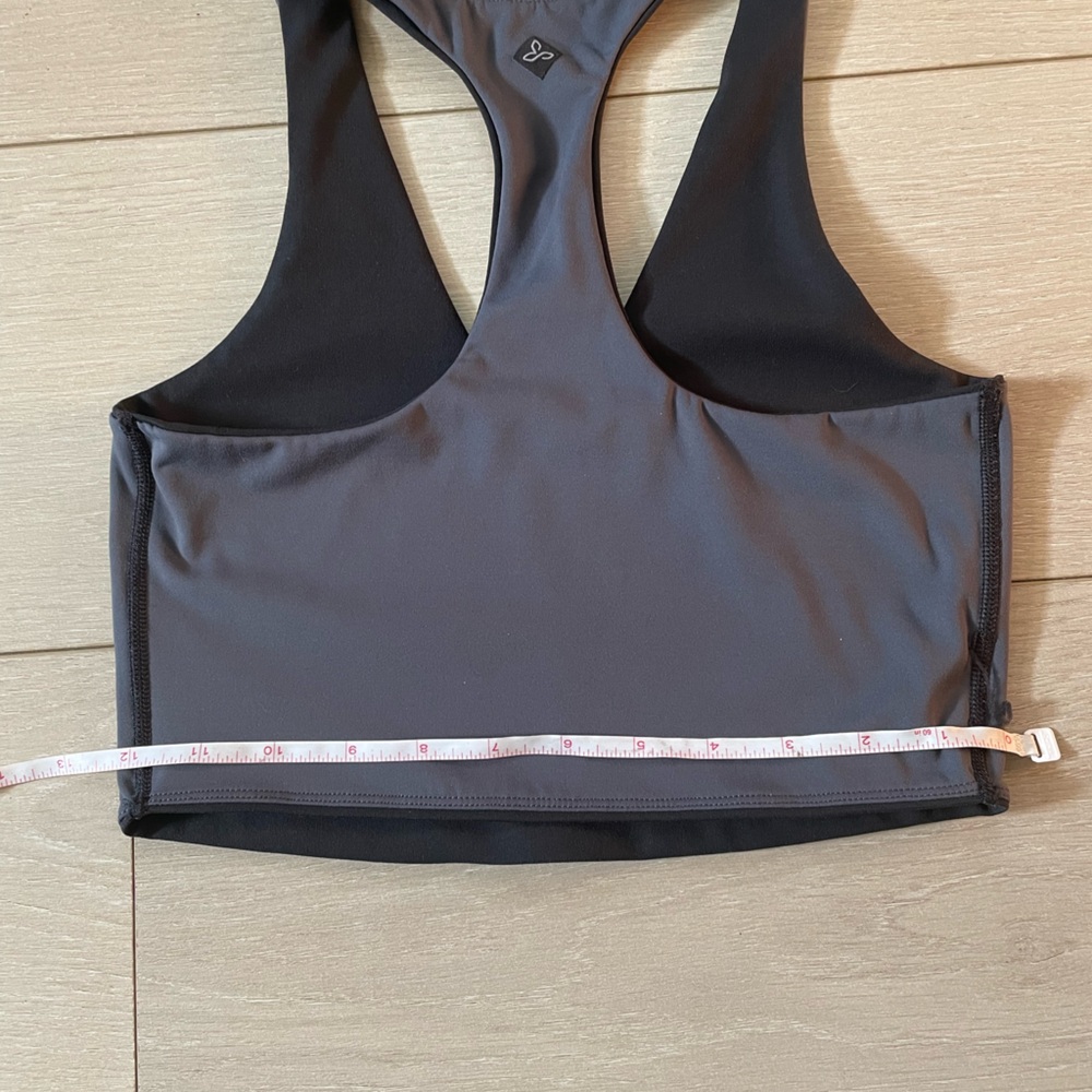 Prana Luxara Reversible Charcoal and Black Racerback Sports Bra - Picture 5 of 6